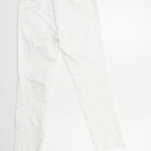 H&M Womens White  Denim Cropped Jeans Size 29 in L25 in