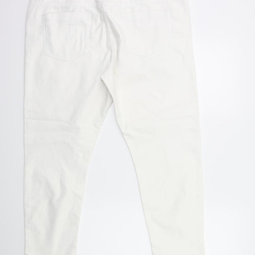 George Womens White  Denim Skinny Jeans Size 18 L27 in