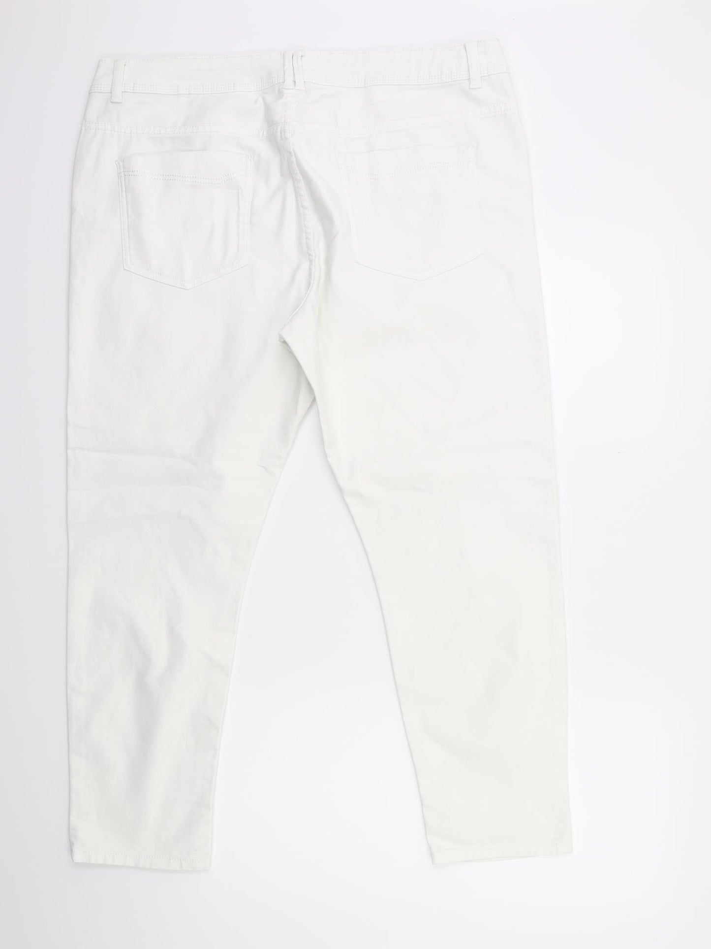George Womens White  Denim Skinny Jeans Size 18 L27 in
