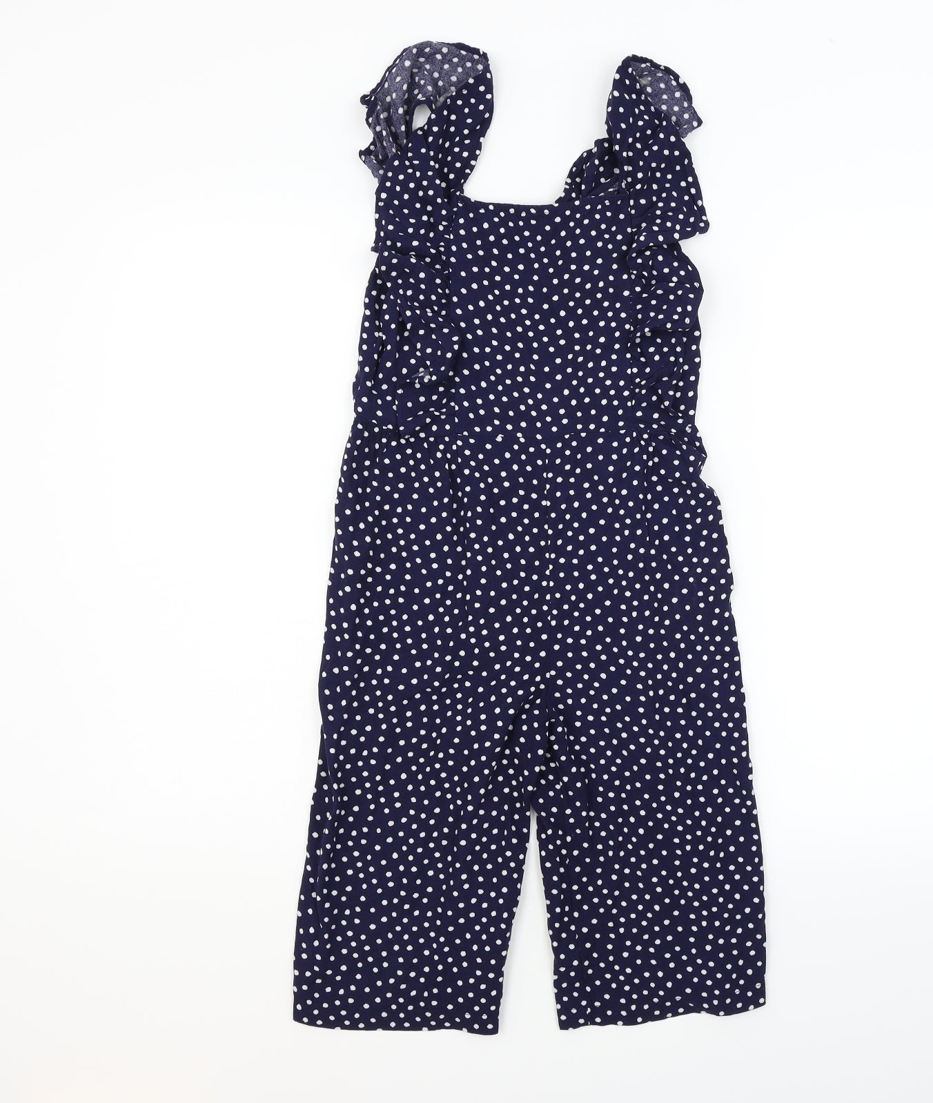 George Girls Blue Polka Dot  Jumpsuit One-Piece Size 7-8 Years