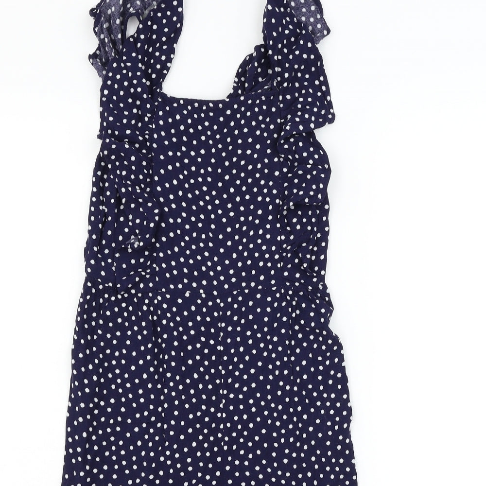 George Girls Blue Polka Dot  Jumpsuit One-Piece Size 7-8 Years