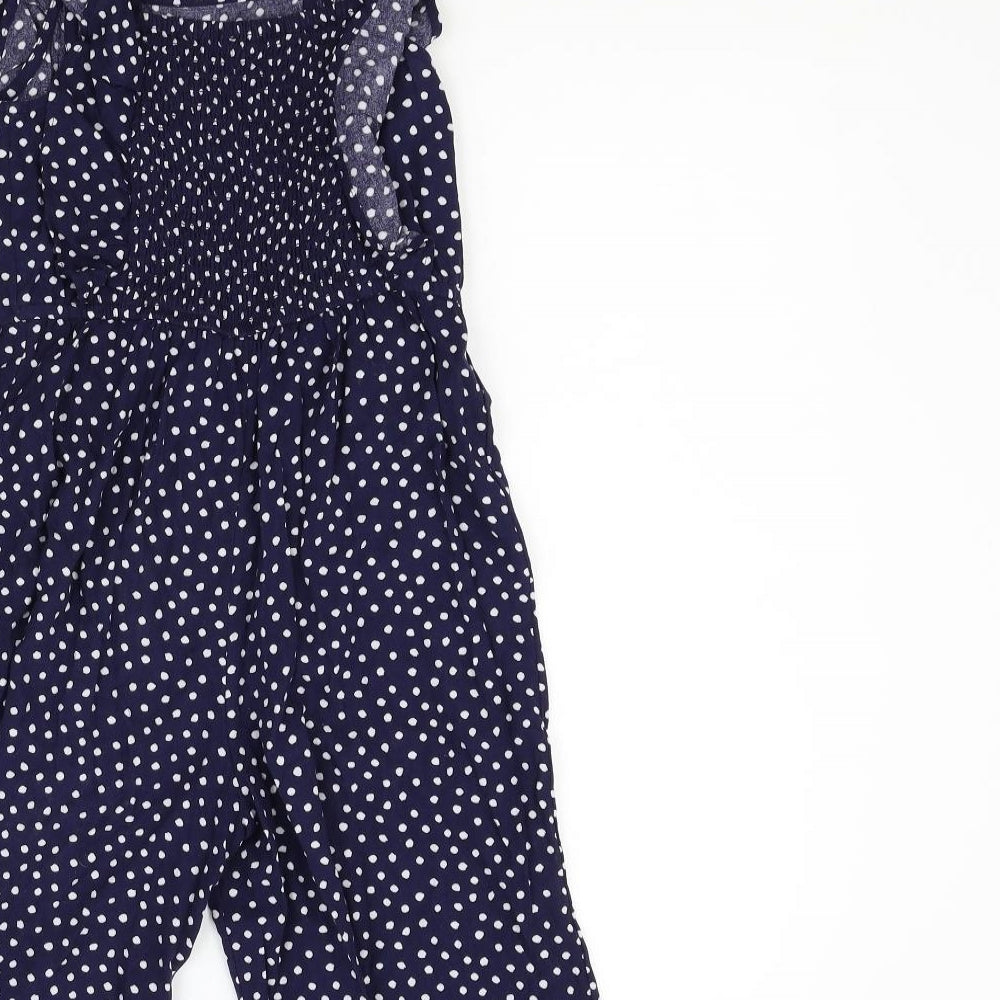 George Girls Blue Polka Dot  Jumpsuit One-Piece Size 7-8 Years