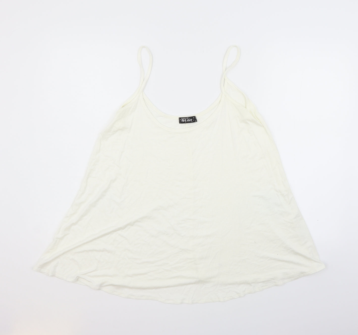 Fashion Star Womens White   Basic Tank Size L