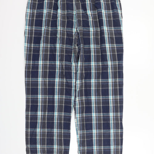 George Mens Blue Check   Lounge Pants Size M