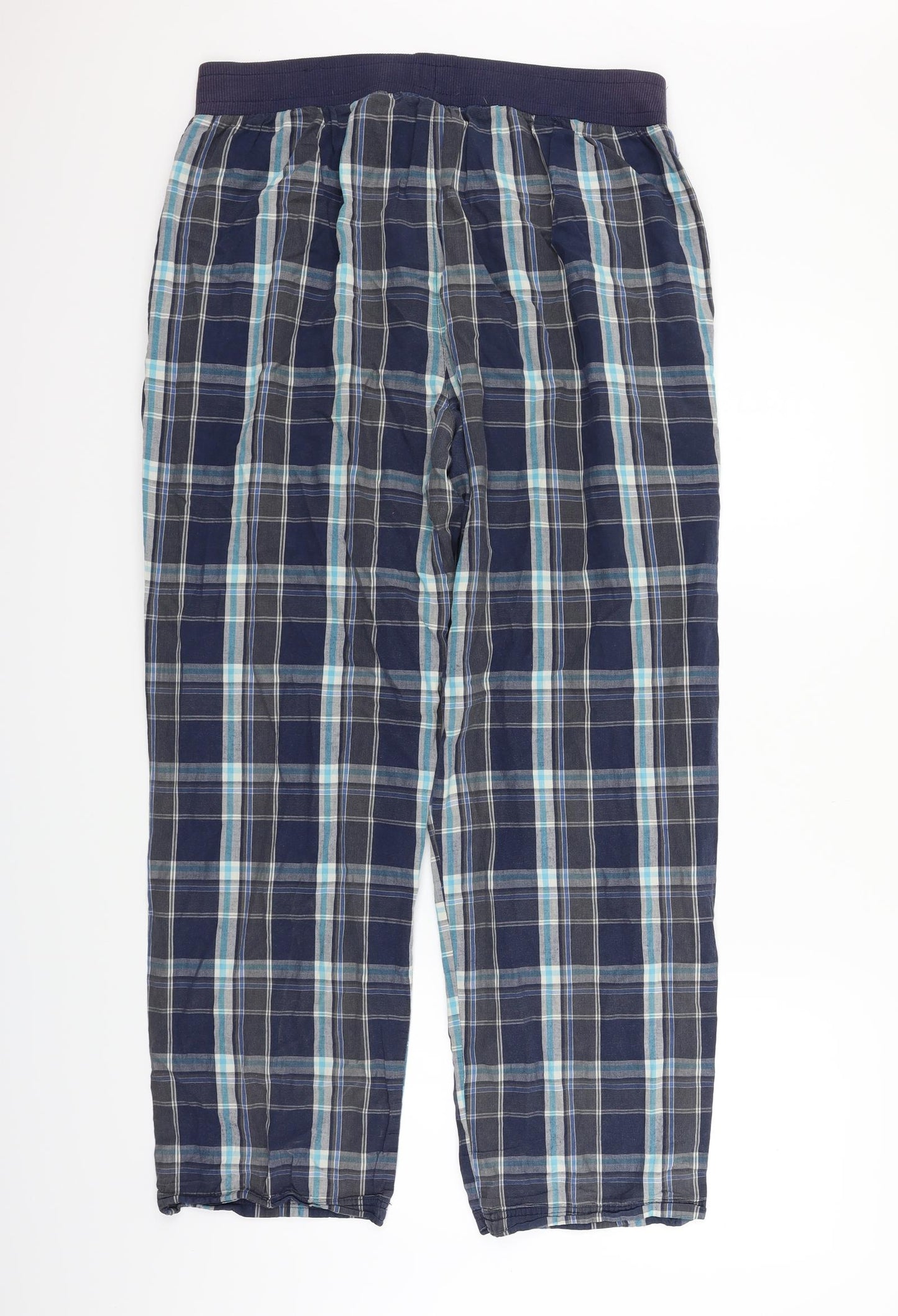 George Mens Blue Check   Lounge Pants Size M