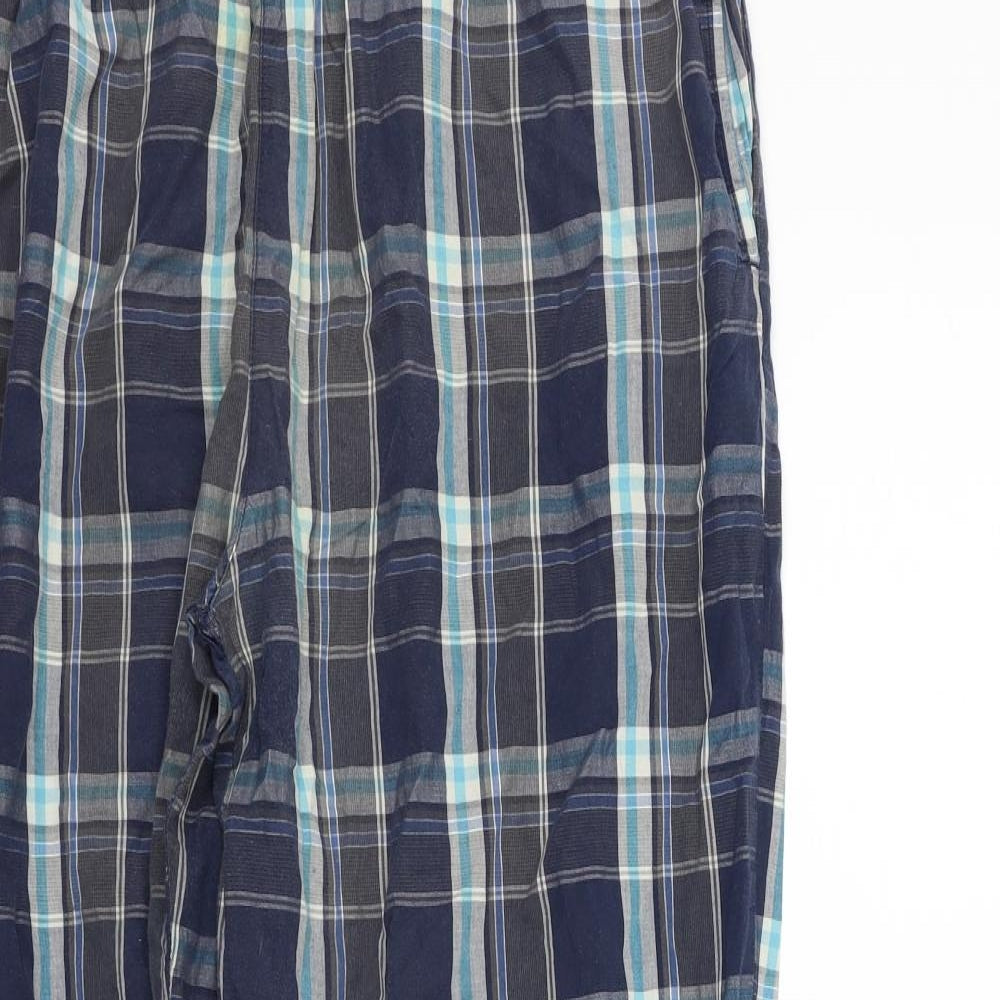 George Mens Blue Check   Lounge Pants Size M