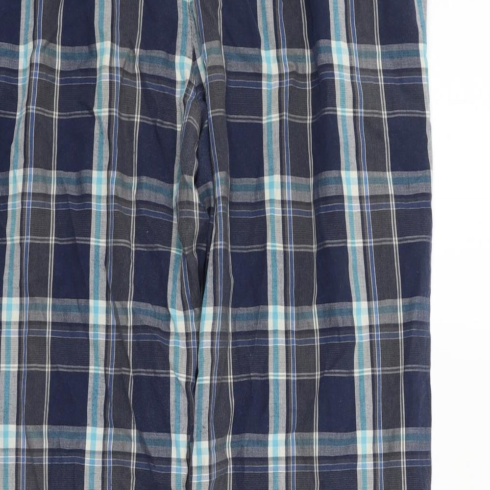 George Mens Blue Check   Lounge Pants Size M