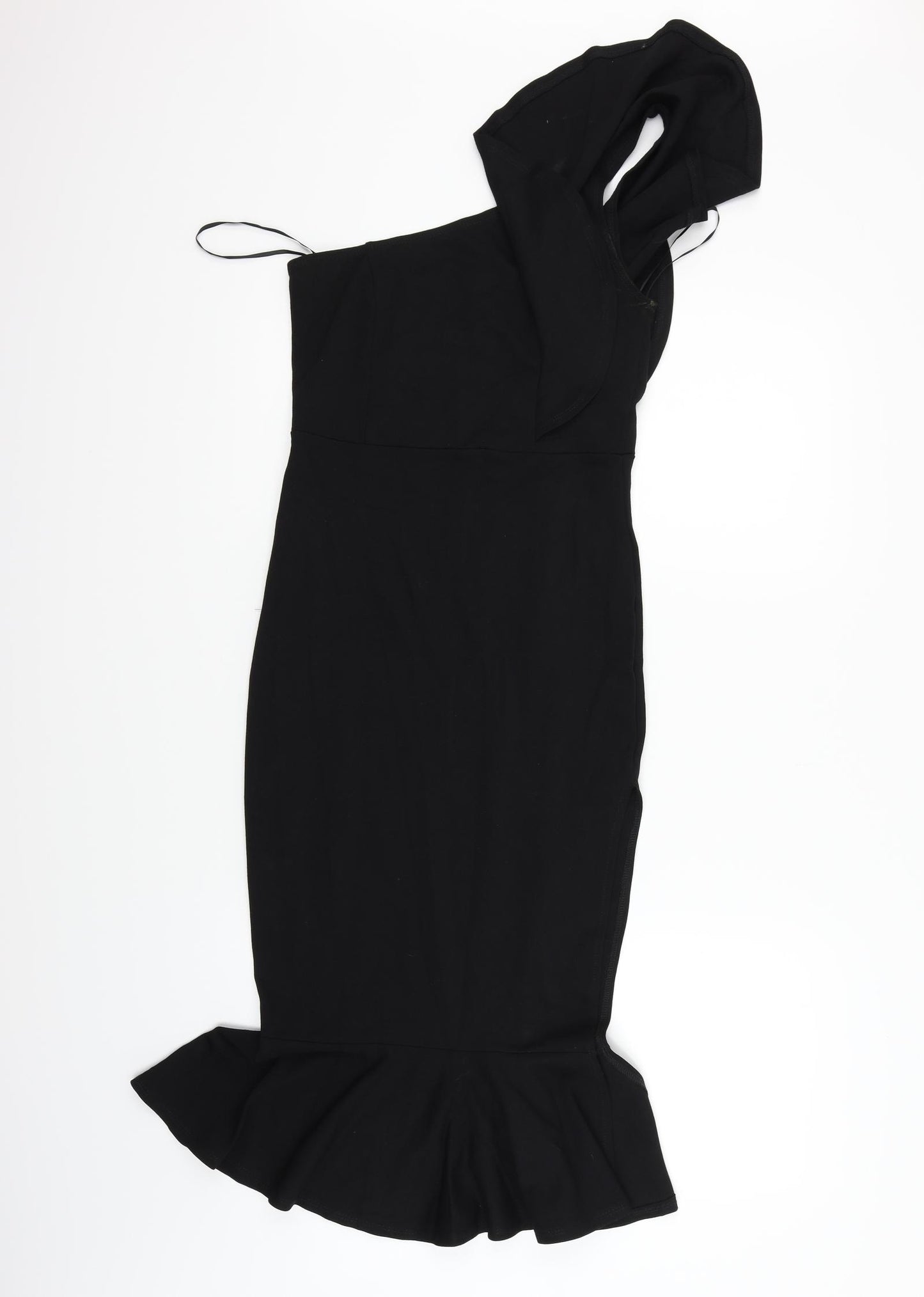 Preworn Womens Black   Fit & Flare  Size M  - One shoulder