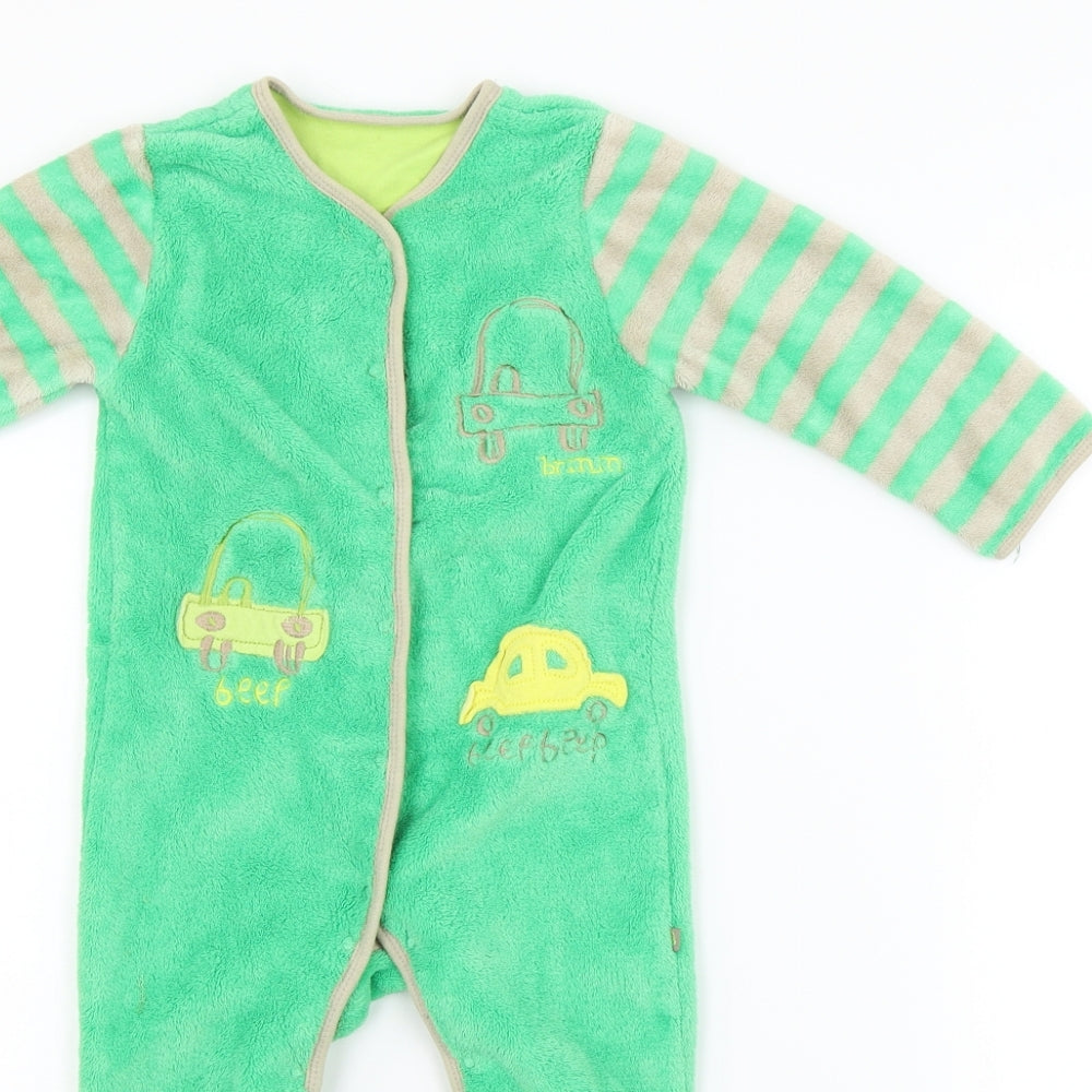Mothercare Boys Green    One-Piece Size 9-12 Months