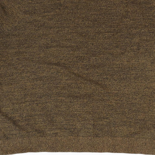 George Womens Brown Houndstooth  Henley Jumper Size M