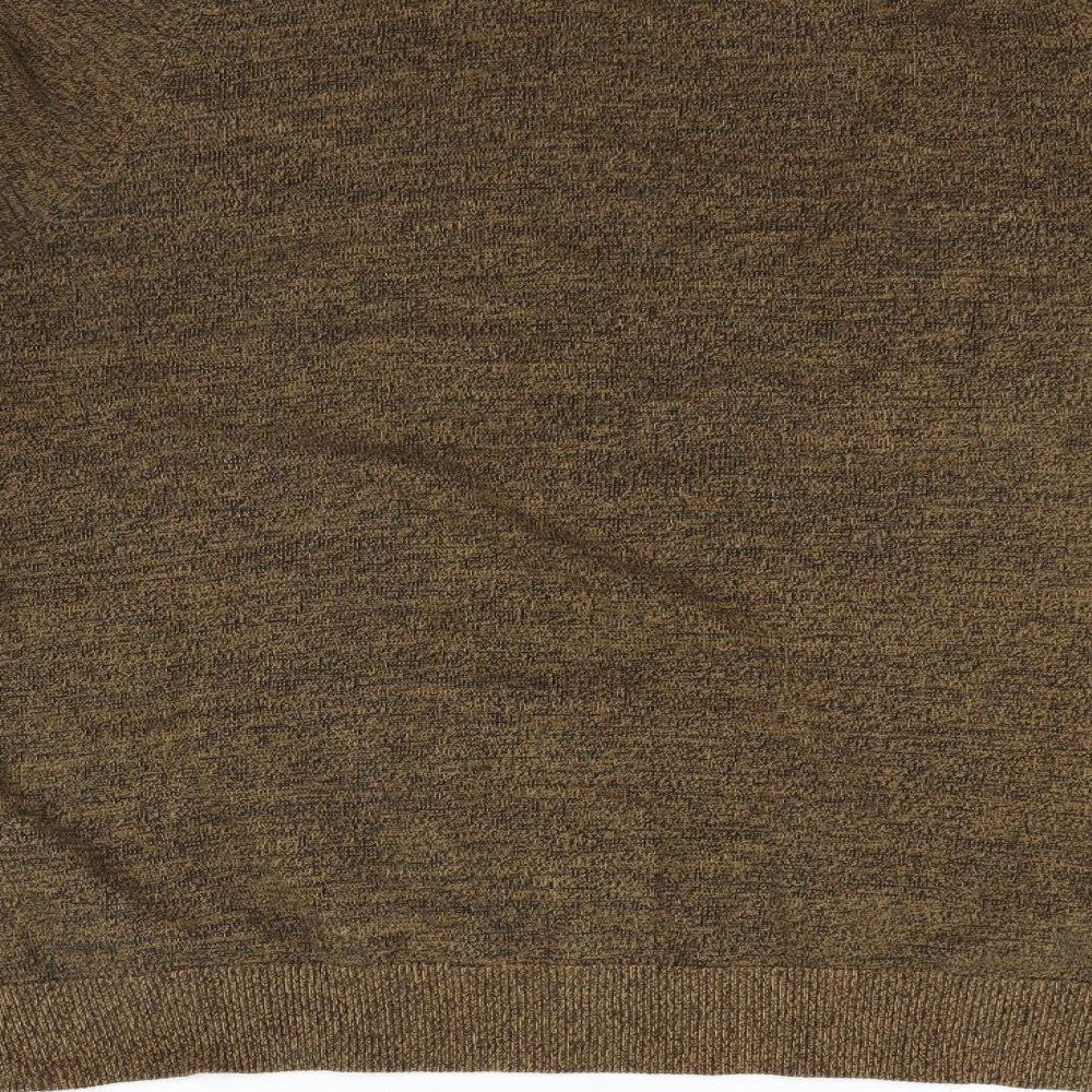 George Womens Brown Houndstooth  Henley Jumper Size M