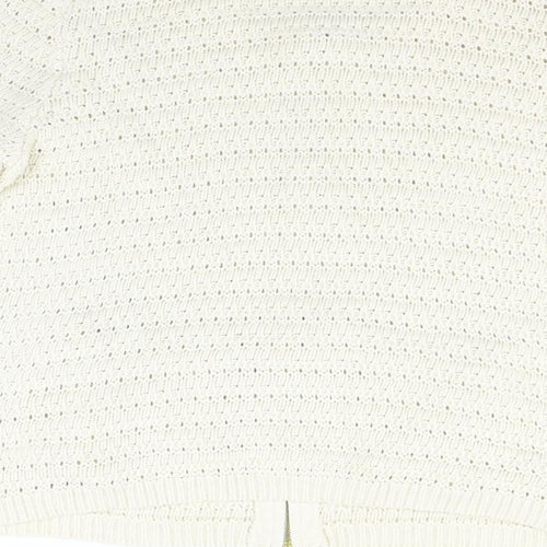 Marks and Spencer Womens Beige   Full Zip Jumper Size 22