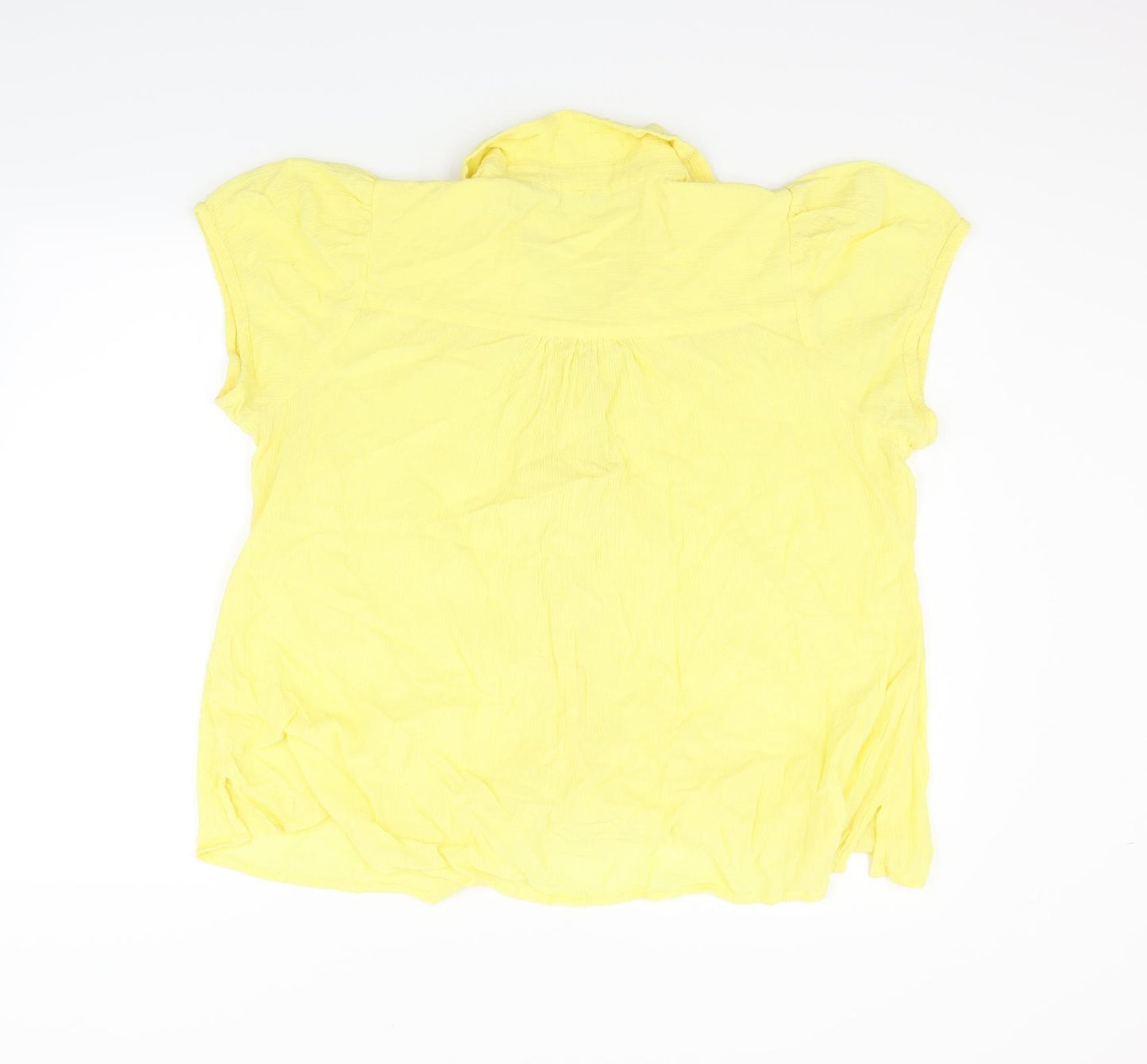 East Coast Womens Yellow   Basic Button-Up Size L