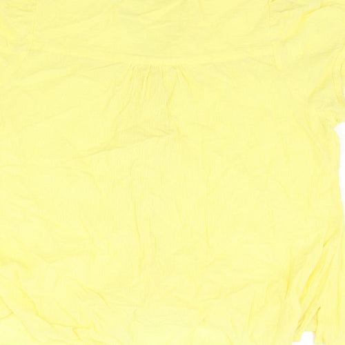 East Coast Womens Yellow   Basic Button-Up Size L