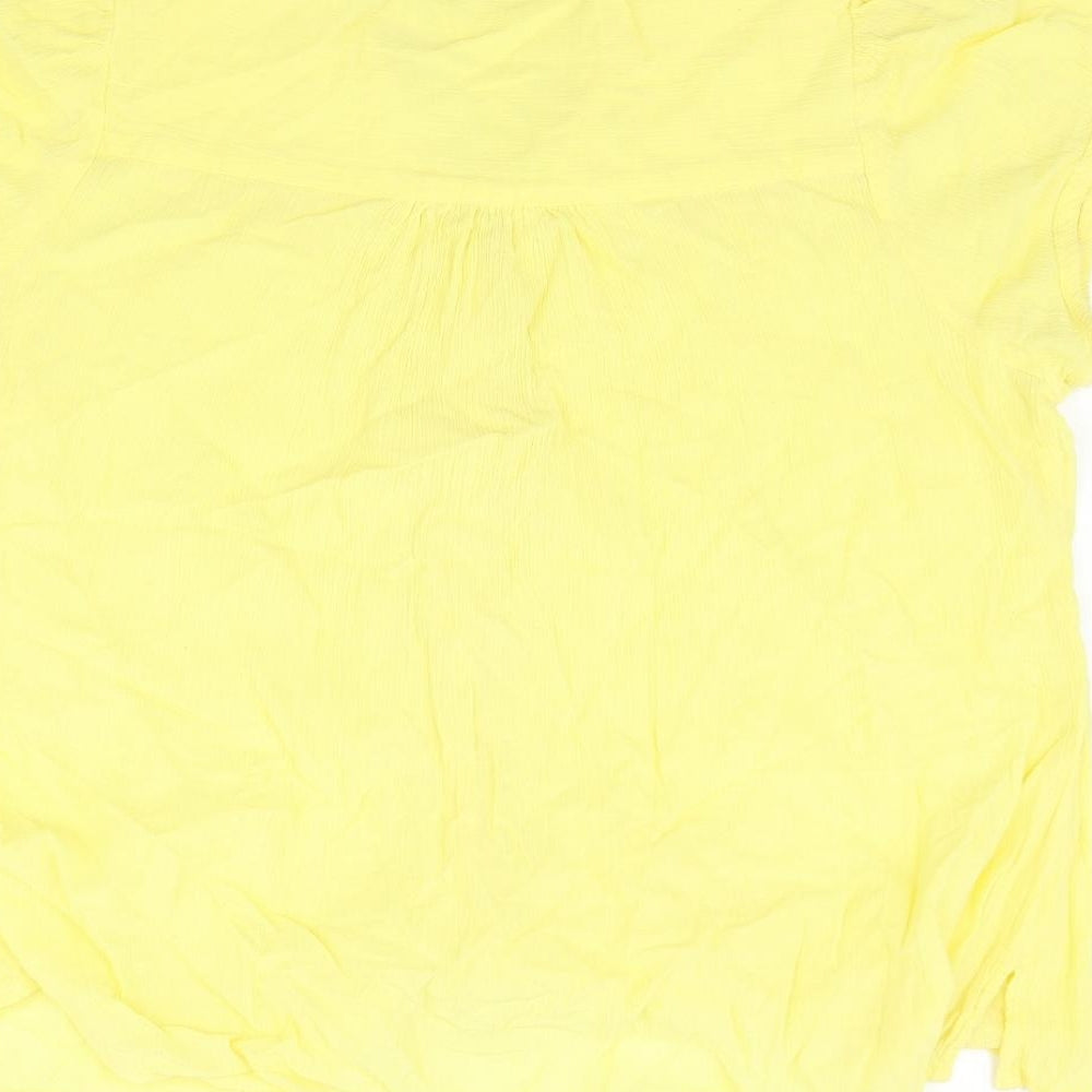 East Coast Womens Yellow   Basic Button-Up Size L