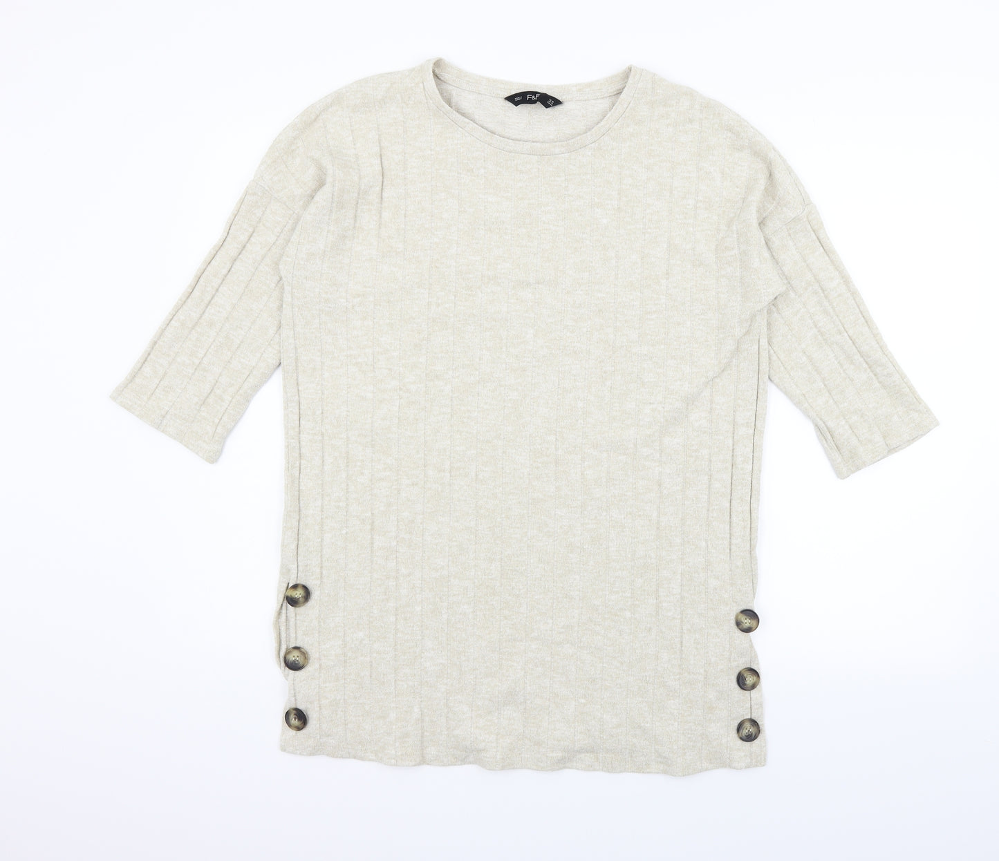 F&F Womens Beige   Jumper Dress  Size 10