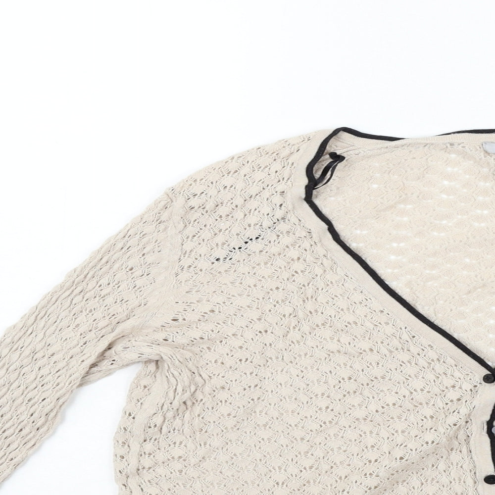 H&M Womens Beige   Cardigan Jumper Size M