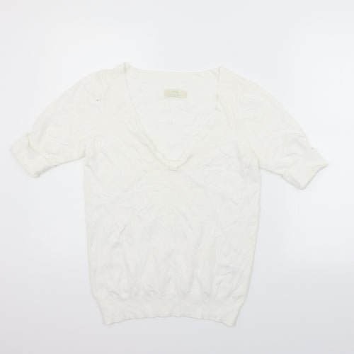 Marks and Spencer Womens White   Pullover Jumper Size 10