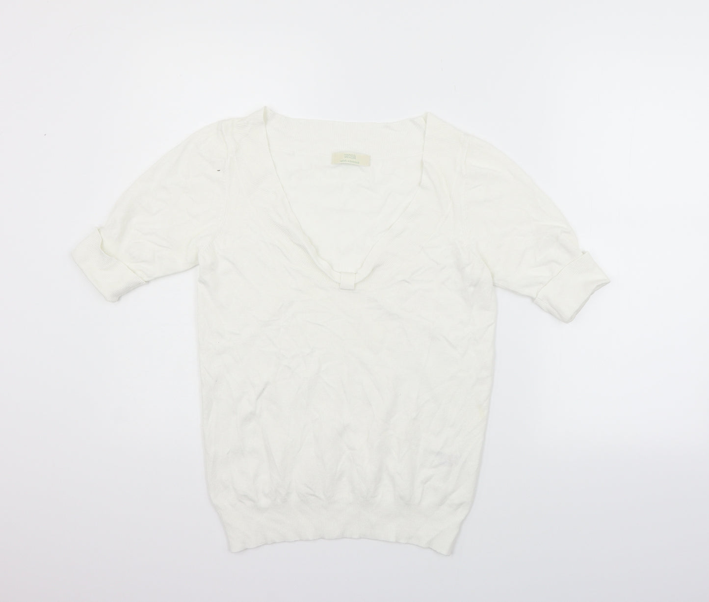 Marks and Spencer Womens White   Pullover Jumper Size 10