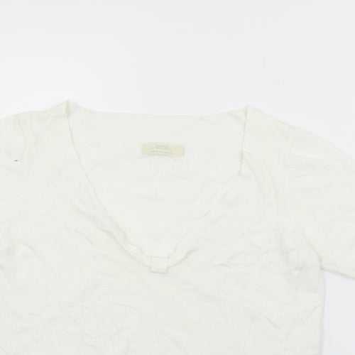 Marks and Spencer Womens White   Pullover Jumper Size 10
