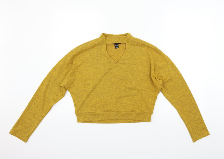 New Look Girls Yellow Pullover Jumper Size 14-15 Years
