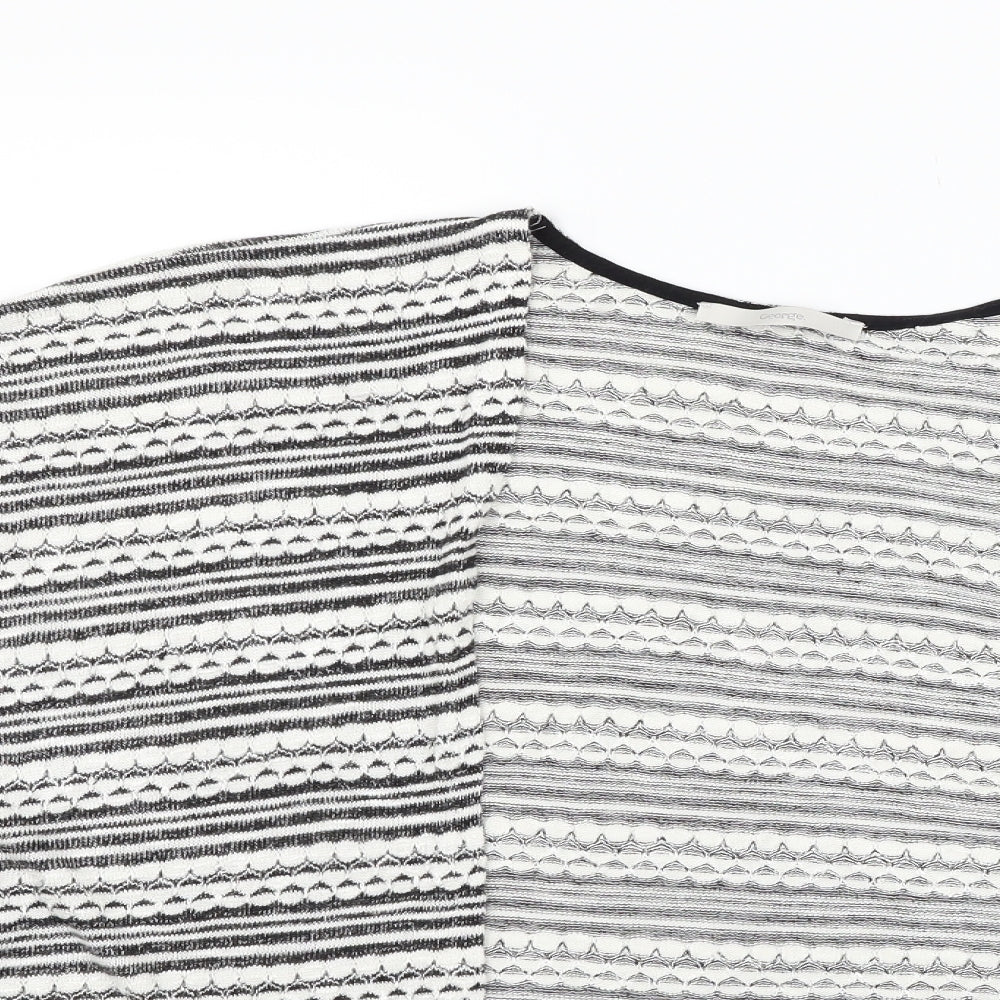 George Womens White Geometric  Cape Jumper One Size