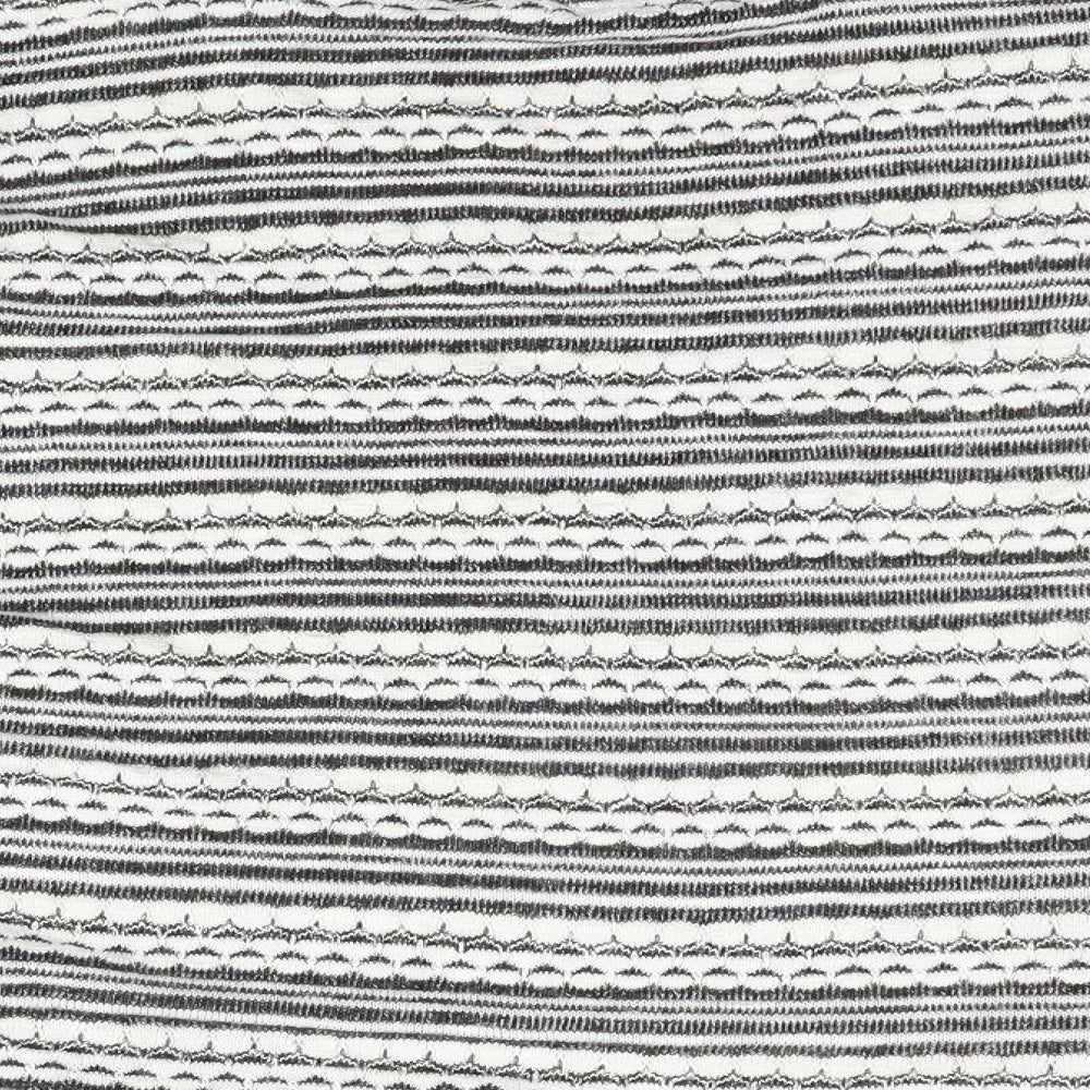 George Womens White Geometric  Cape Jumper One Size