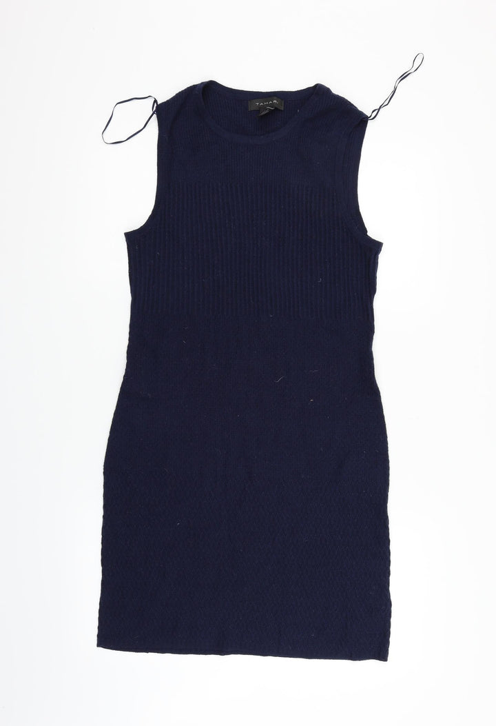 Tahari Womens Blue Fit & Flare Size L