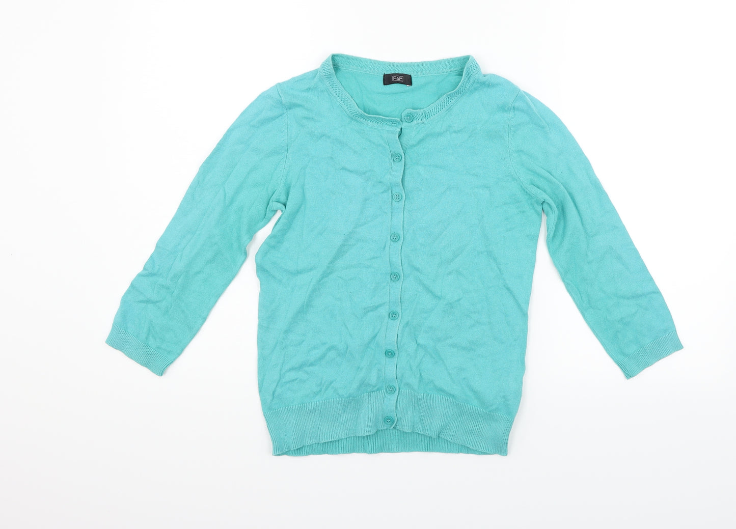 F&F Womens Green   Cardigan Jumper Size 6