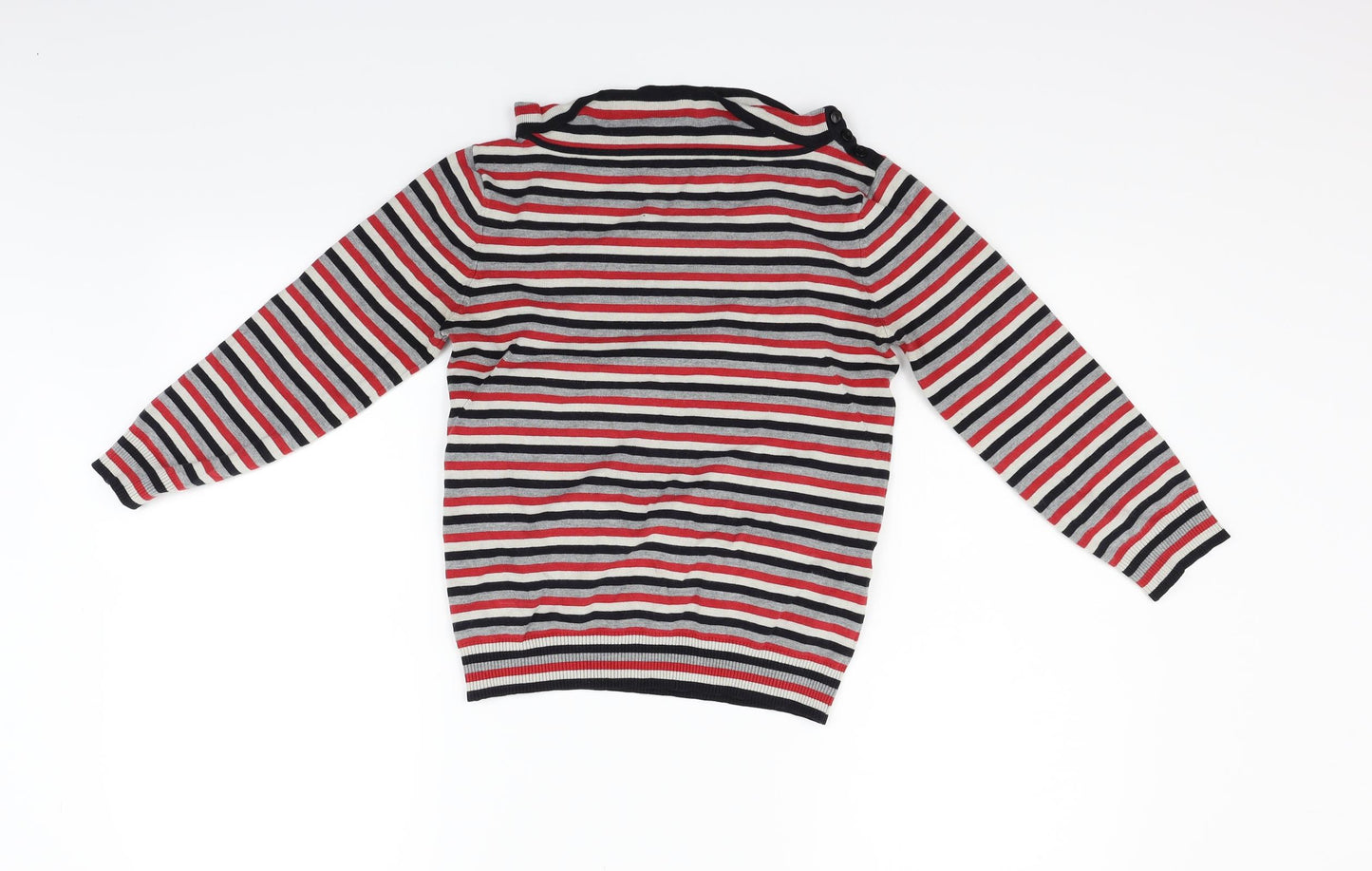 Warehouse Womens Red Striped  Pullover Jumper Size 10