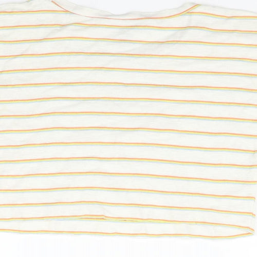 Primark Womens Beige Striped  Pullover Hoodie Size S