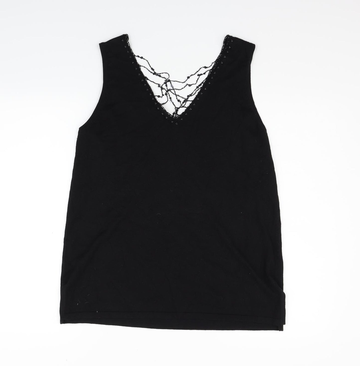 ELVI Womens Black   Vest Jumper Size M