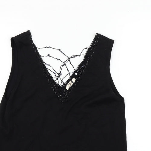 ELVI Womens Black   Vest Jumper Size M