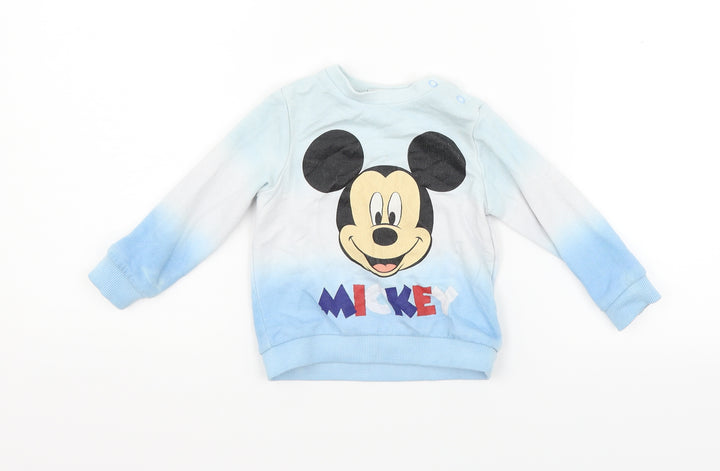 Disney Boys Blue Pullover Jumper Size 9-12 Months - MICKEY MOUSE