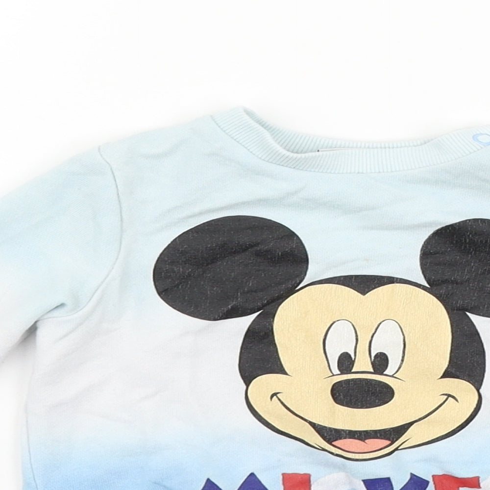 Disney Boys Blue   Pullover Jumper Size 9-12 Months  - MICKEY MOUSE