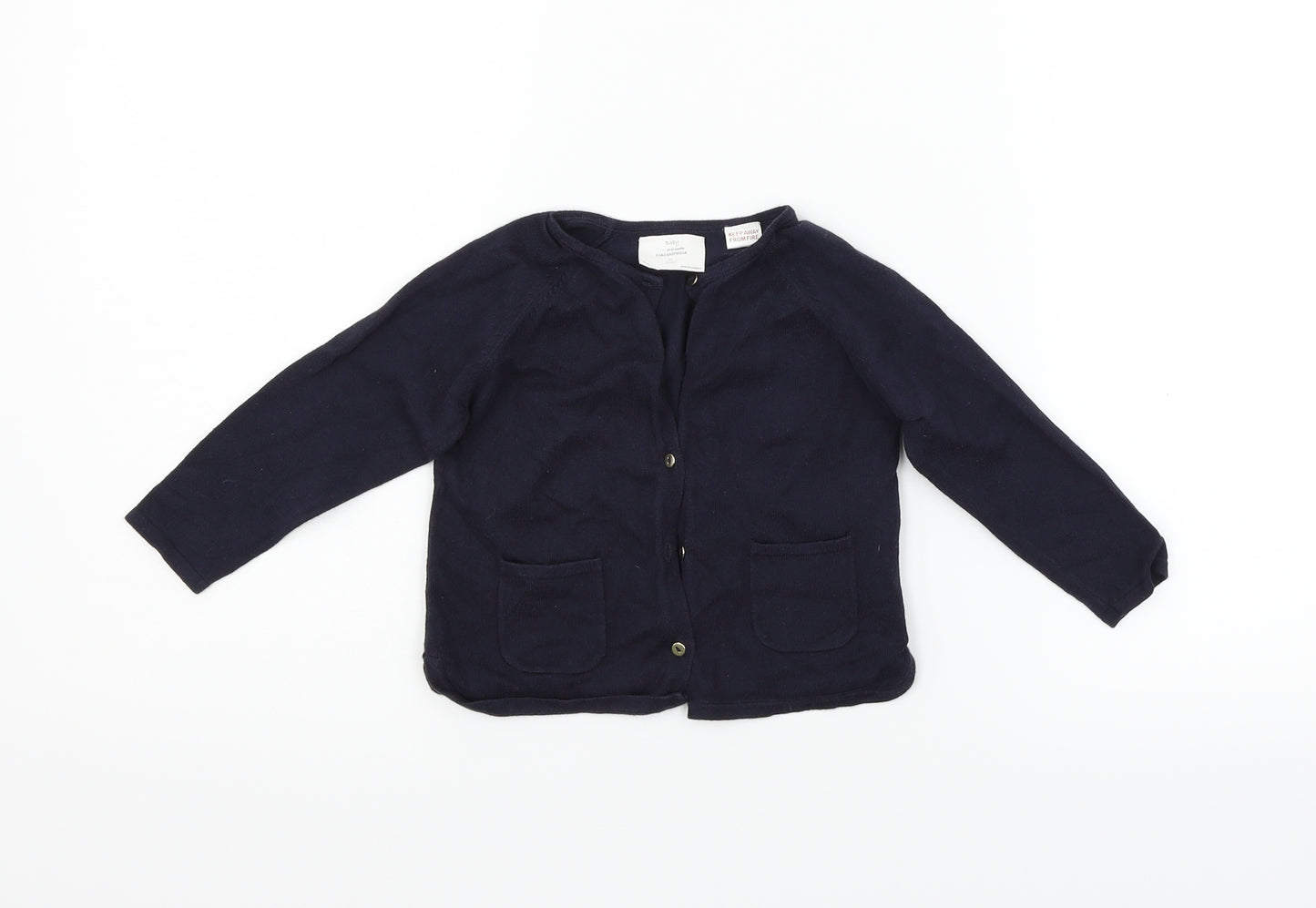 Zara Girls Blue   Cardigan Jumper Size 18-24 Months