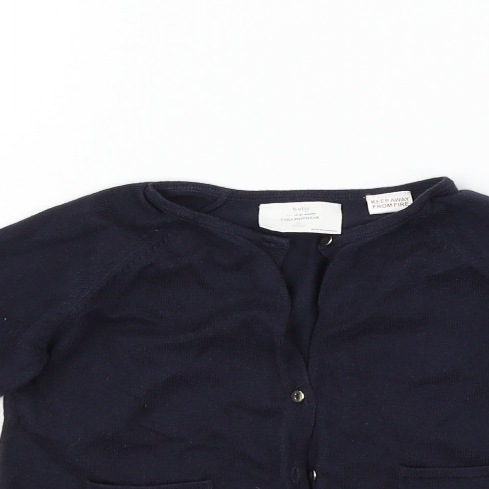 Zara Girls Blue   Cardigan Jumper Size 18-24 Months