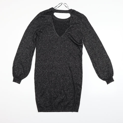 George Womens Black Houndstooth  Fit & Flare  Size 10