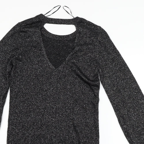George Womens Black Houndstooth  Fit & Flare  Size 10