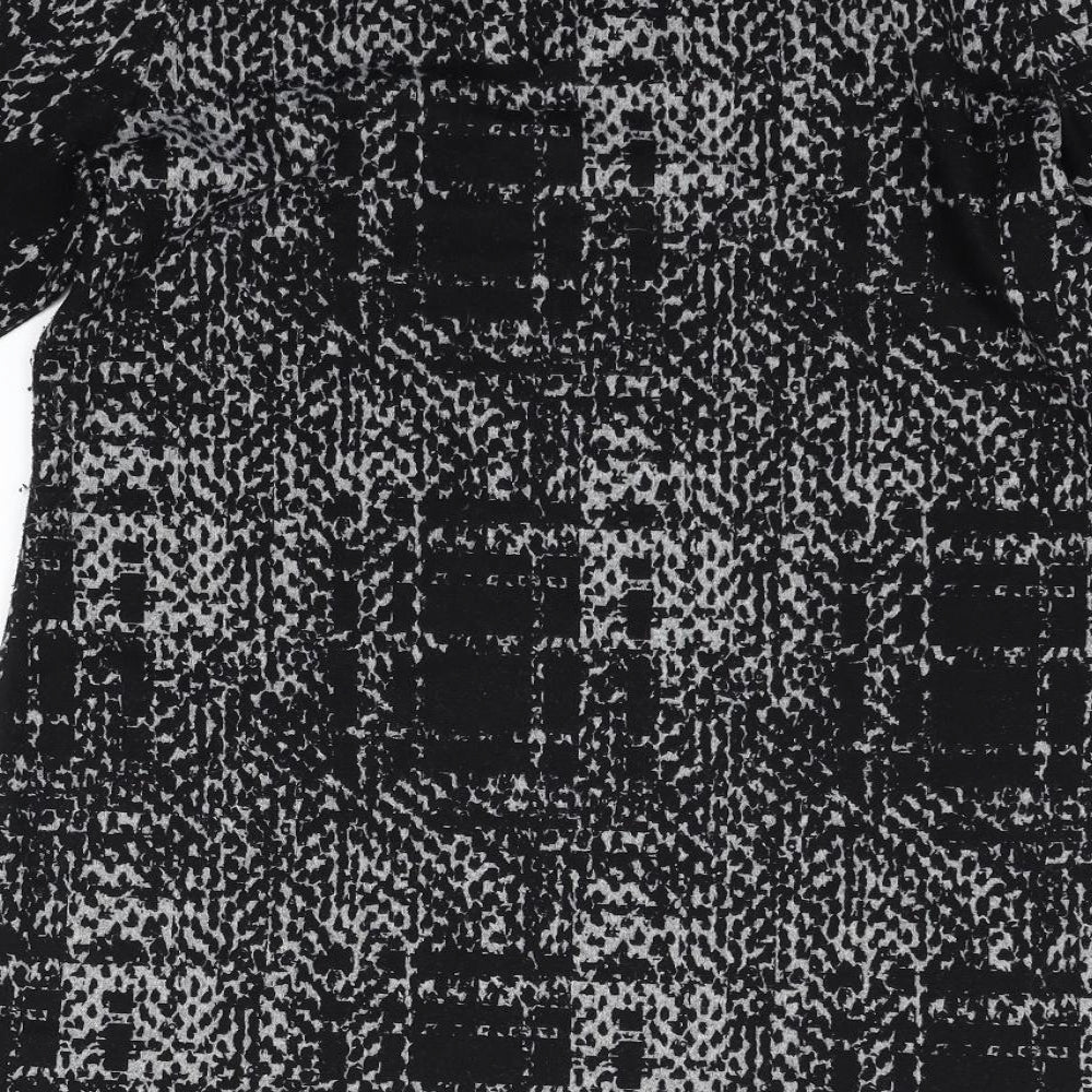 F&F Womens Black Geometric  Pullover Jumper Size 16