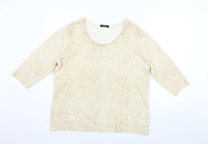 BM Womens Beige   Pullover Jumper Size L