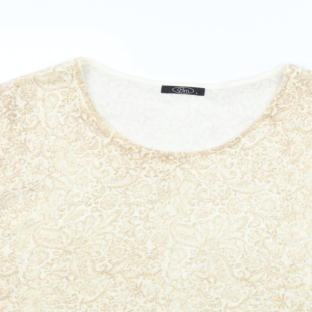BM Womens Beige   Pullover Jumper Size L
