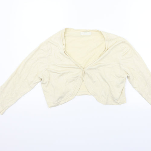 Marks and Spencer Womens Beige   Cardigan Jumper Size 18