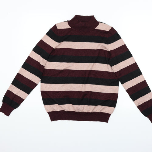 F&F Womens Purple Striped  Pullover Jumper Size 12