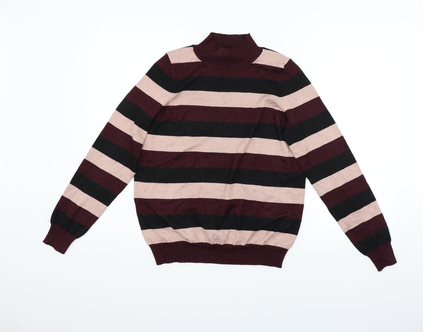F&F Womens Purple Striped  Pullover Jumper Size 12