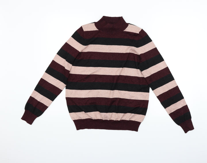 F&F Womens Purple Striped  Pullover Jumper Size 12