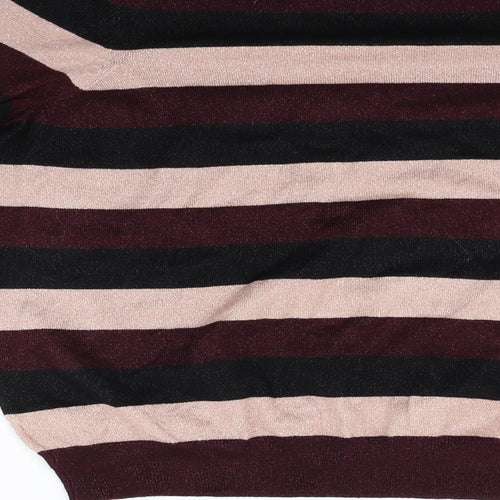 F&F Womens Purple Striped  Pullover Jumper Size 12