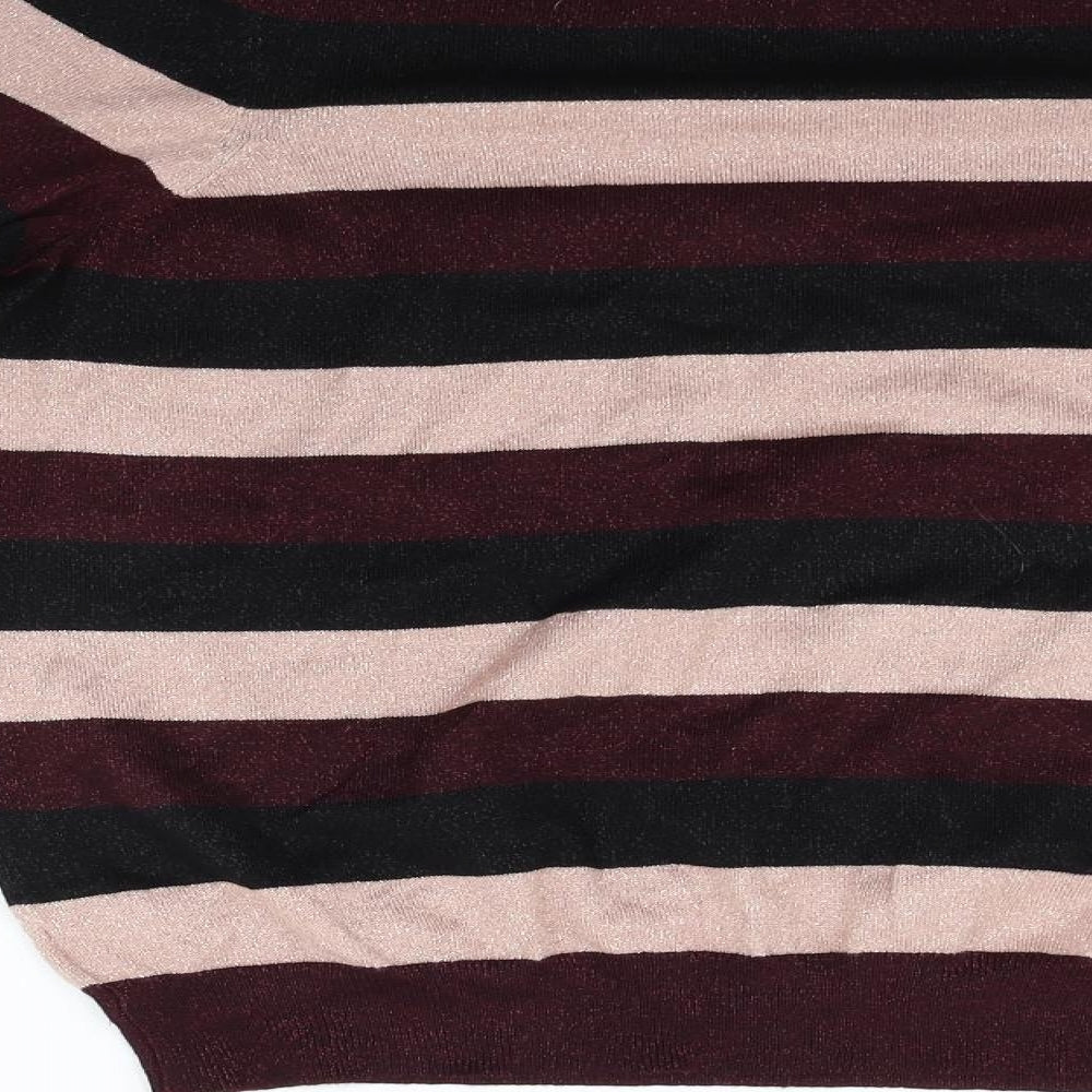 F&F Womens Purple Striped  Pullover Jumper Size 12