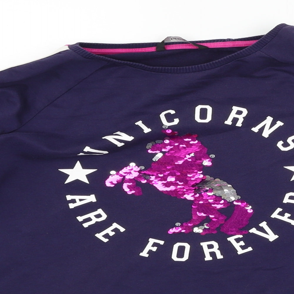 George Girls Pink   Pullover Jumper Size 13-14 Years  - UNICORN