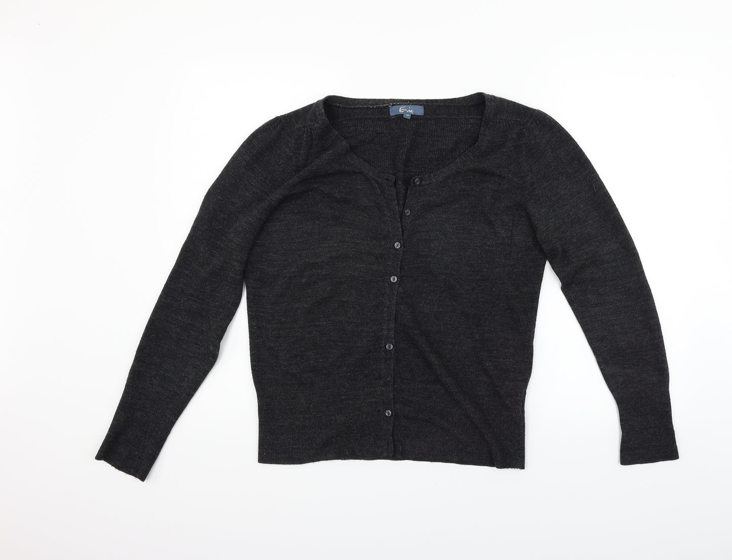 eVIE Womens Grey   Cardigan Jumper Size 14